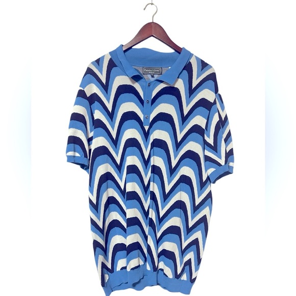 Paisley &‎ Gray Eagle Wave Polo Shirt Men’s Size XXLBlue White - Picture 1 of 6